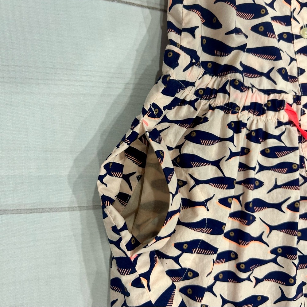 J. Crew Crewcuts girls fish print dress sz. 7 - Picture 3 of 7